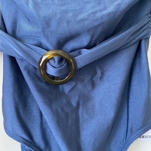 Next Blue Belted Swimsuit Size 8 UK - Picture 2 of 7